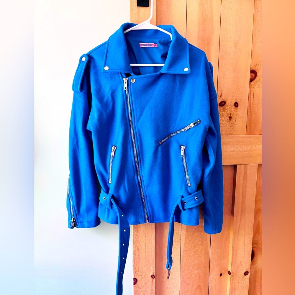 Vibrant blue bomber jacket, high quality, thick fabric, worn once, from VICI - Picture 1 of 3